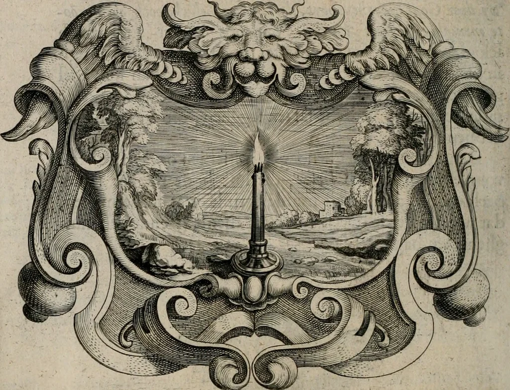 An illustration from Af-Beeldinghe van d'eerste eeuwe der Societeyt Iesu voor ooghen ghestelt door de Duyts-Nederlantsche prouincie der seluer Societeyt, 1640, leaf 203