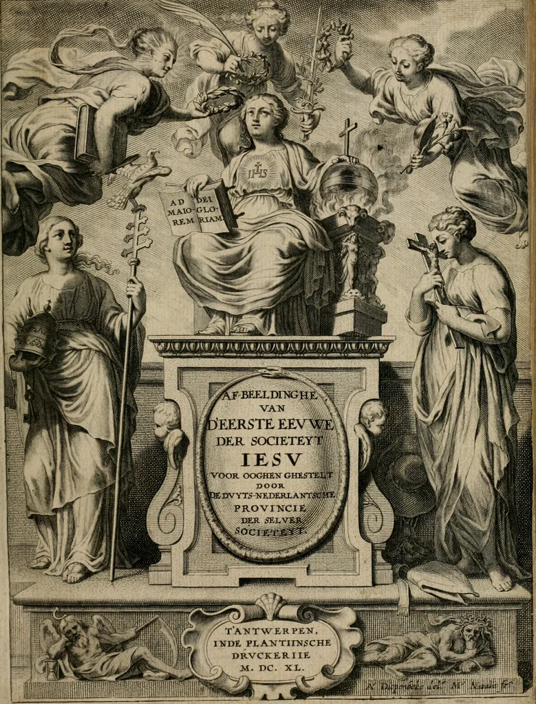 An illustration from Af-Beeldinghe van d'eerste eeuwe der Societeyt Iesu voor ooghen ghestelt door de Duyts-Nederlantsche prouincie der seluer Societeyt, 1640, leaf 4