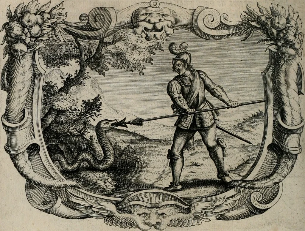 An illustration from Af-Beeldinghe van d'eerste eeuwe der Societeyt Iesu voor ooghen ghestelt door de Duyts-Nederlantsche prouincie der seluer Societeyt, 1640, leaf 403