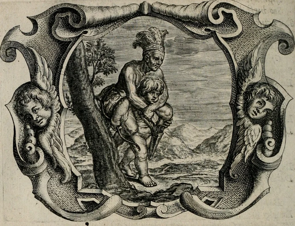 An illustration from Af-Beeldinghe van d'eerste eeuwe der Societeyt Iesu voor ooghen ghestelt door de Duyts-Nederlantsche prouincie der seluer Societeyt, 1640, leaf 523