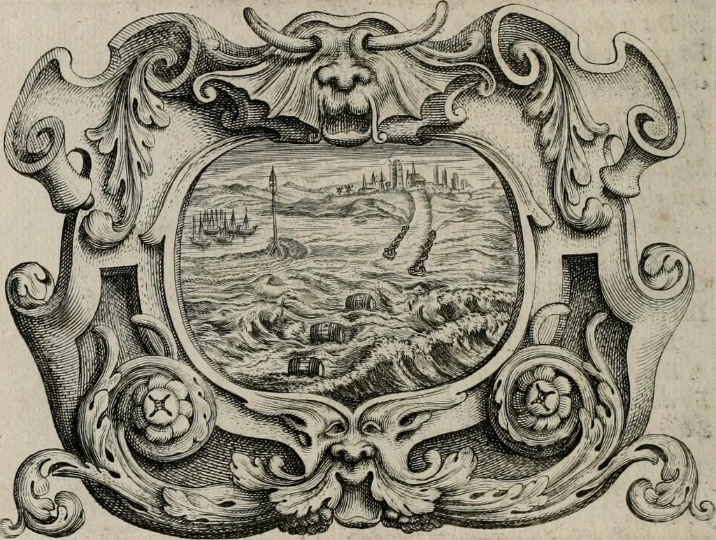 An illustration from Af-Beeldinghe van d'eerste eeuwe der Societeyt Iesu voor ooghen ghestelt door de Duyts-Nederlantsche prouincie der seluer Societeyt, 1640, leaf 705