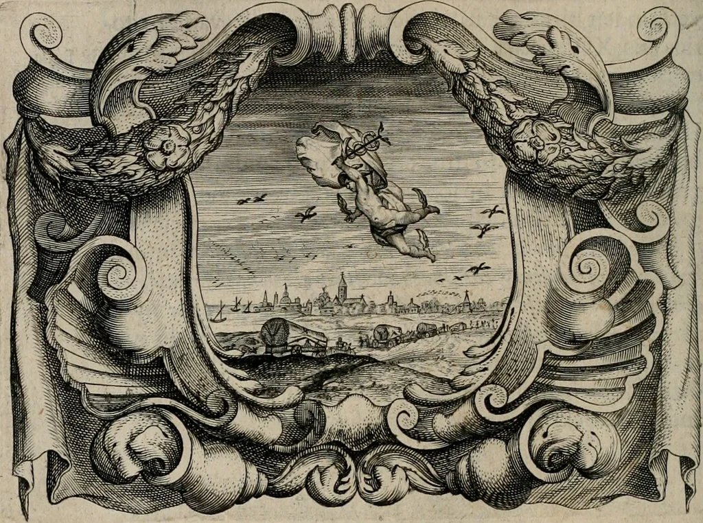 An illustration from Af-Beeldinghe van d'eerste eeuwe der Societeyt Iesu voor ooghen ghestelt door de Duyts-Nederlantsche prouincie der seluer Societeyt, 1640, leaf 97