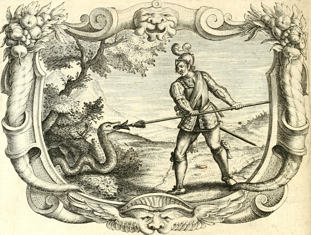 An illustration from Af-beeldinghe van d'eerste eeuwe der Societeyt Iesu : voor ooghen ghestelt door de Duyts-Nederlantsche provincie der selver societeyt, 1640, leaf 403