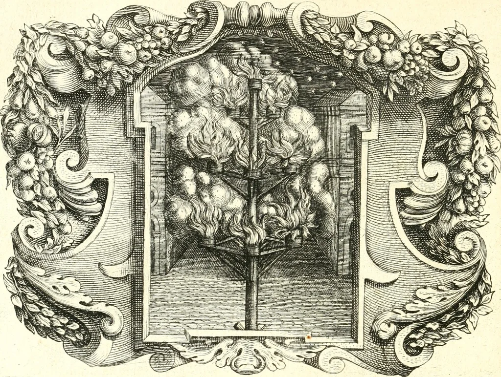 An illustration from Af-beeldinghe van d'eerste eeuwe der Societeyt Iesu : voor ooghen ghestelt door de Duyts-Nederlantsche provincie der selver societeyt, 1640, leaf 533