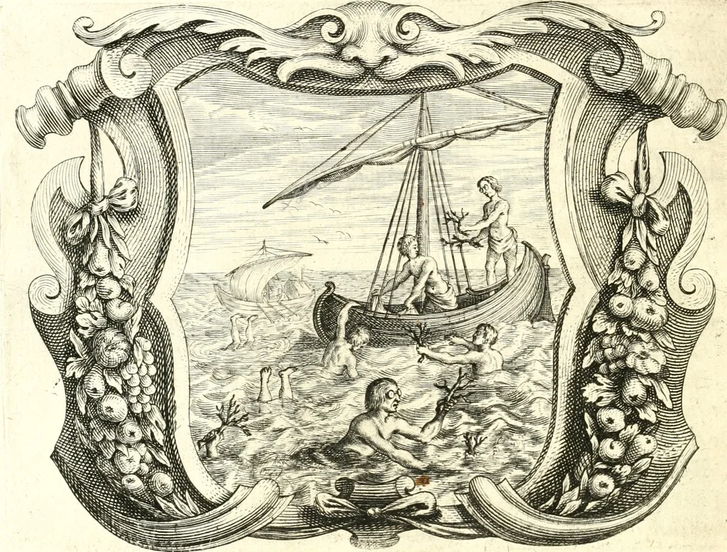 An illustration from Af-beeldinghe van d'eerste eeuwe der Societeyt Iesu : voor ooghen ghestelt door de Duyts-Nederlantsche provincie der selver societeyt, 1640, leaf 707