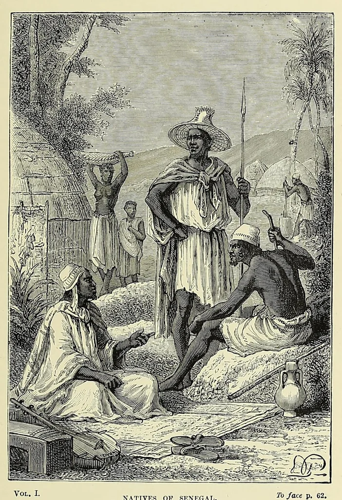 An illustration from Africa and its exploration : as told by its explorers Mungo Park, Clapperton, the Landers, Livingstone, Barth, Barkie, Denham, Burton, Speke, Caillie, Schweinfurth, Mohr, Stanley, Holub, Serpa, Pinto, Farini, Thomson, Montagu Kerr ; with 600 illustrations and maps, leaf 97
