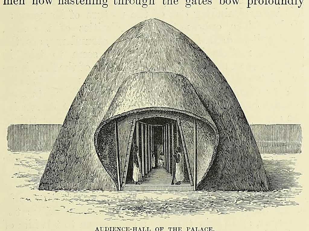 An illustration from Africa and its exploration : as told by its explorers Mungo Park, Clapperton, the Landers, Livingstone, Barth, Barkie, Denham, Burton, Speke, Caillie, Schweinfurth, Mohr, Stanley, Holub, Serpa, Pinto, Farini, Thomson, Montagu Kerr ; with 600 illustrations and maps, leaf 381