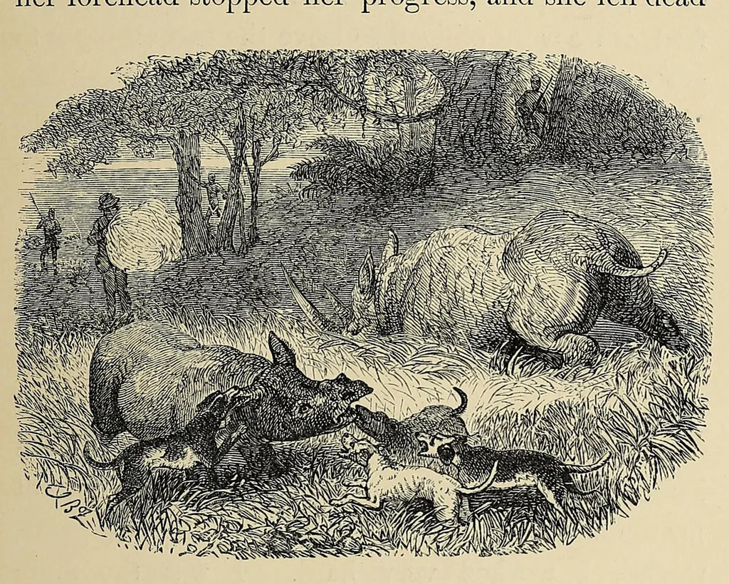 An illustration from African hunting, from Natal to the Zambesi : including Lake Ngami, the Kalahari Desert, &c. From 1852 to 1860, 1863, leaf 137