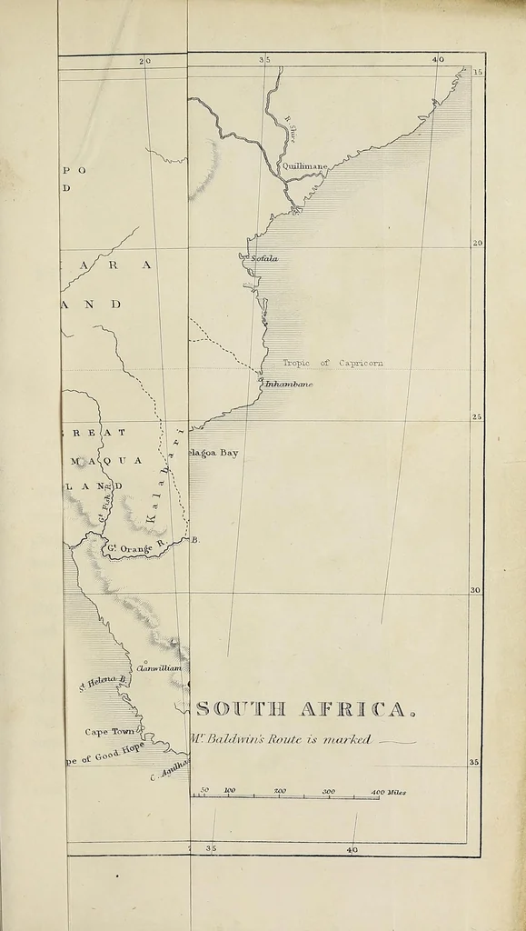 An illustration from African hunting, from Natal to the Zambesi : including Lake Ngami, the Kalahari Desert, &c. From 1852 to 1860, 1863, leaf 19