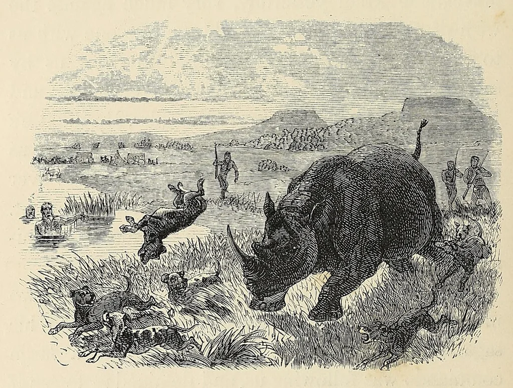 An illustration from African hunting, from Natal to the Zambesi : including Lake Ngami, the Kalahari Desert, &c. From 1852 to 1860, 1863, leaf 234