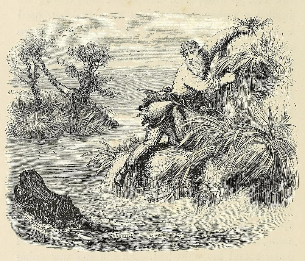 An illustration from African hunting, from Natal to the Zambesi : including Lake Ngami, the Kalahari Desert, &c. From 1852 to 1860, 1863, leaf 32