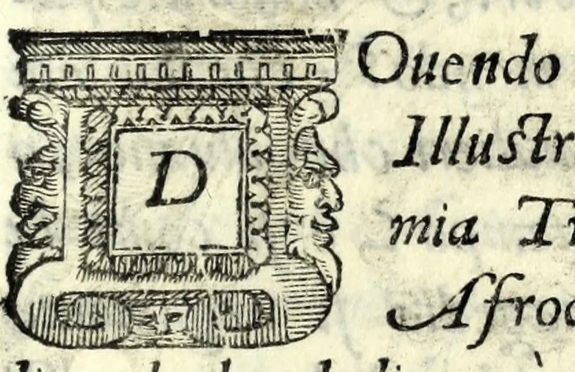 An illustration from Afrodite : nova tragedia, 1578, leaf 5
