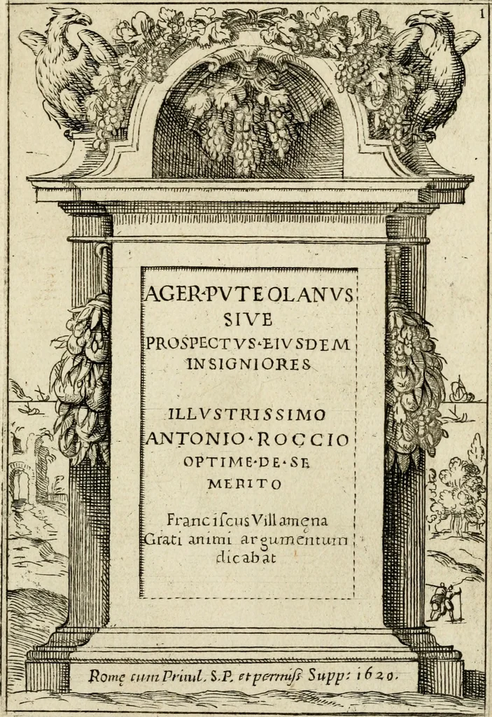 An illustration from Ager puteolanus, siue, Prospectus eiusdem insigniores, 1620, leaf 6