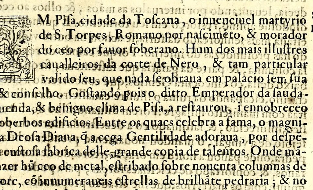 An illustration from Agiologio lusitano dos sanctos e varoens illustres em virtude do reino de Portugal e suas conquistas, 1651, leaf 759
