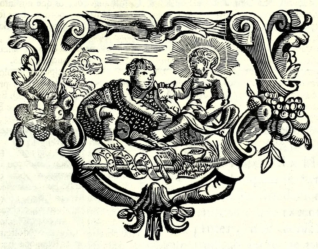 An illustration from Agiologio lusitano dos sanctos e varoens illustres em virtude do reino de Portugal e suas conquistas, 1651, leaf 417