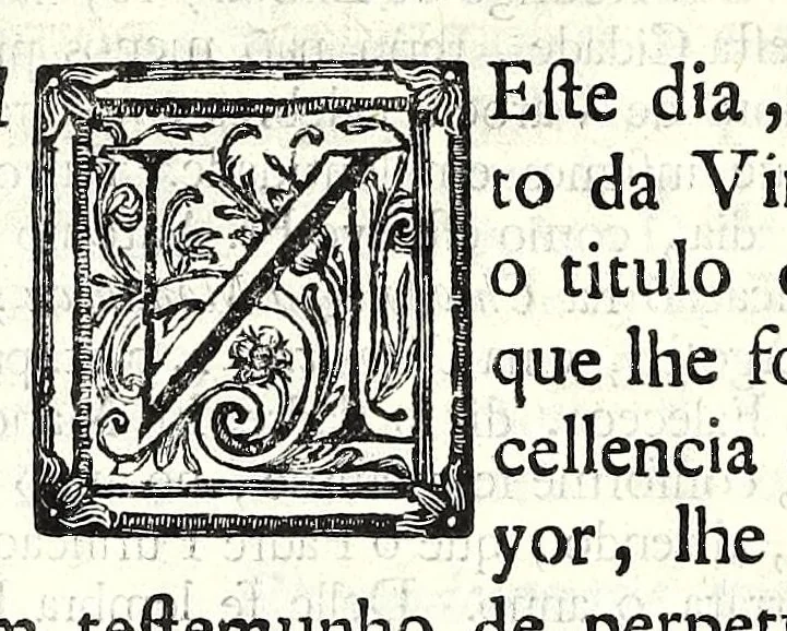 An illustration from Agiologio lusitano dos sanctos e varoens illustres em virtude do reino de Portugal e suas conquistas, 1651, leaf 464