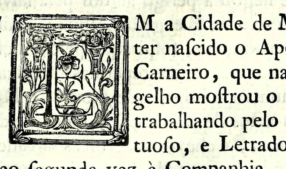 An illustration from Agiologio lusitano dos sanctos e varoens illustres em virtude do reino de Portugal e suas conquistas, 1651, leaf 631