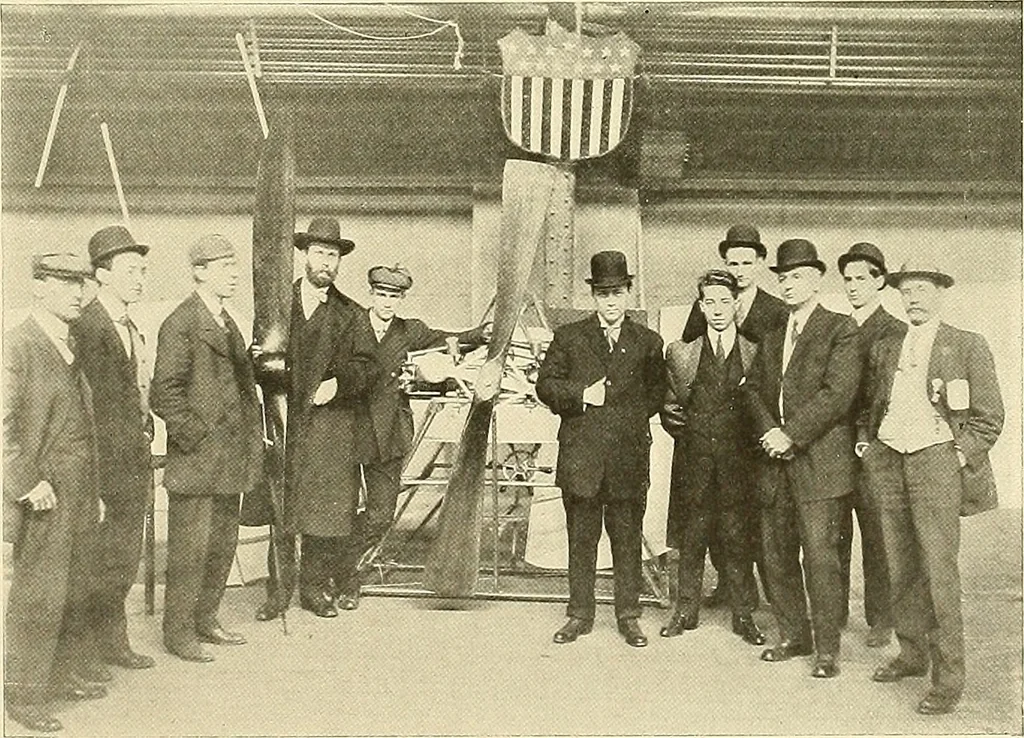 An illustration from Aircraft, 1910, leaf 174