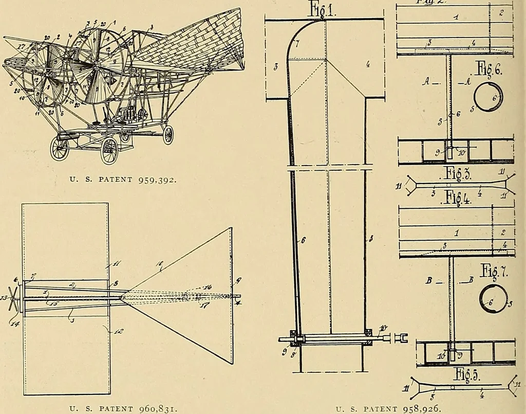 An illustration from Aircraft, 1910, leaf 251