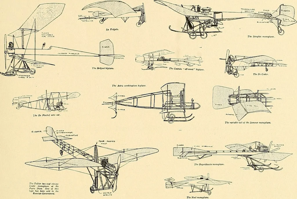 An illustration from Aircraft, 1910, leaf 444