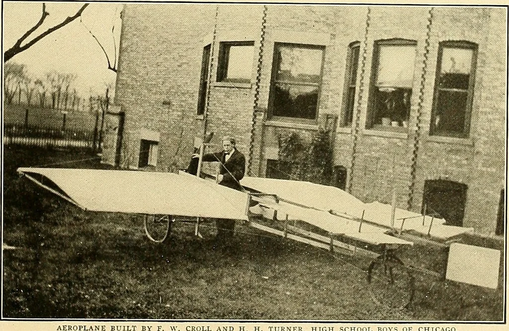 An illustration from Aircraft, 1910, leaf 494