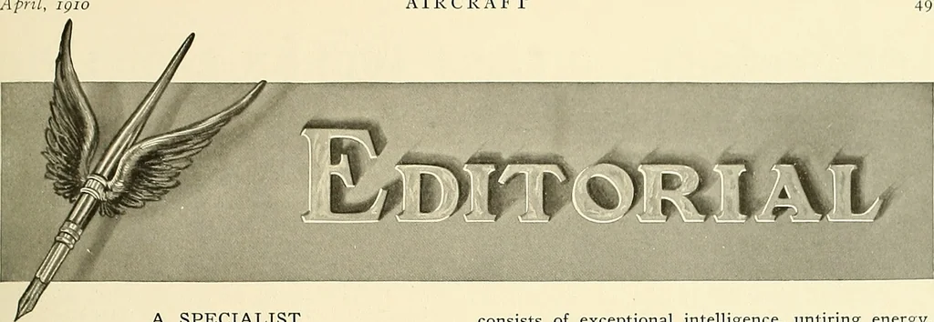 An illustration from Aircraft, 1910, leaf 62