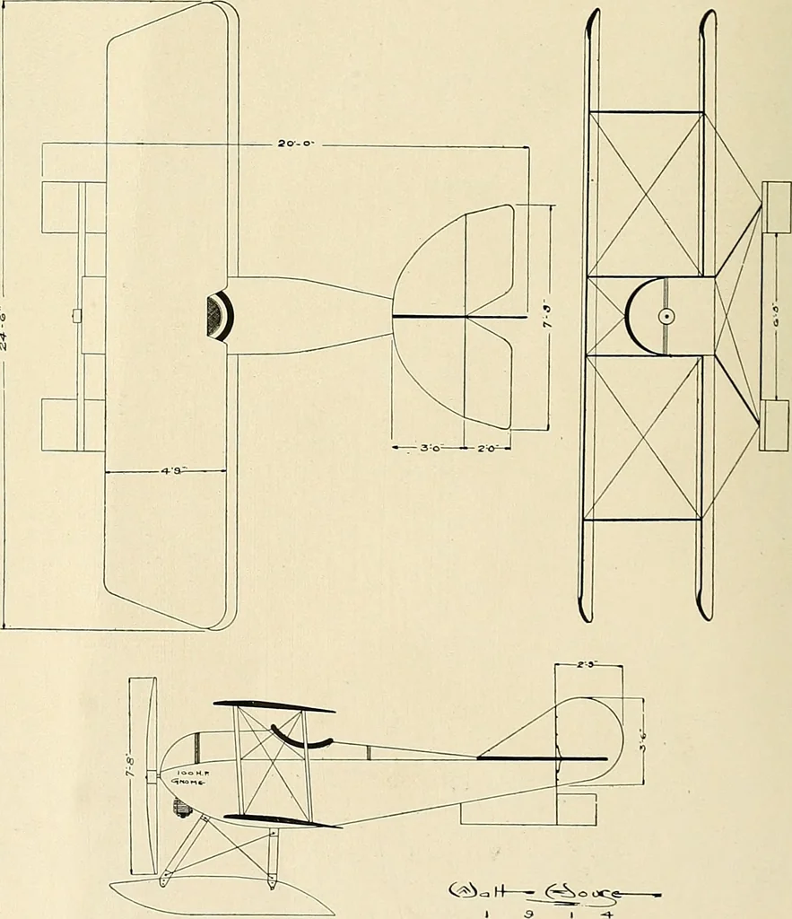 An illustration from Aircraft, 1910, leaf 103