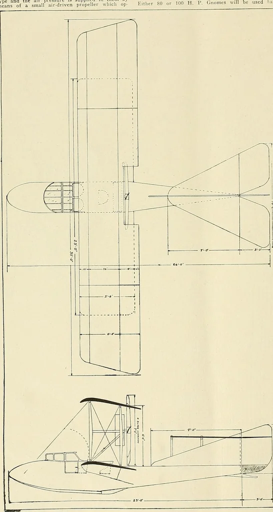 An illustration from Aircraft, 1910, leaf 13