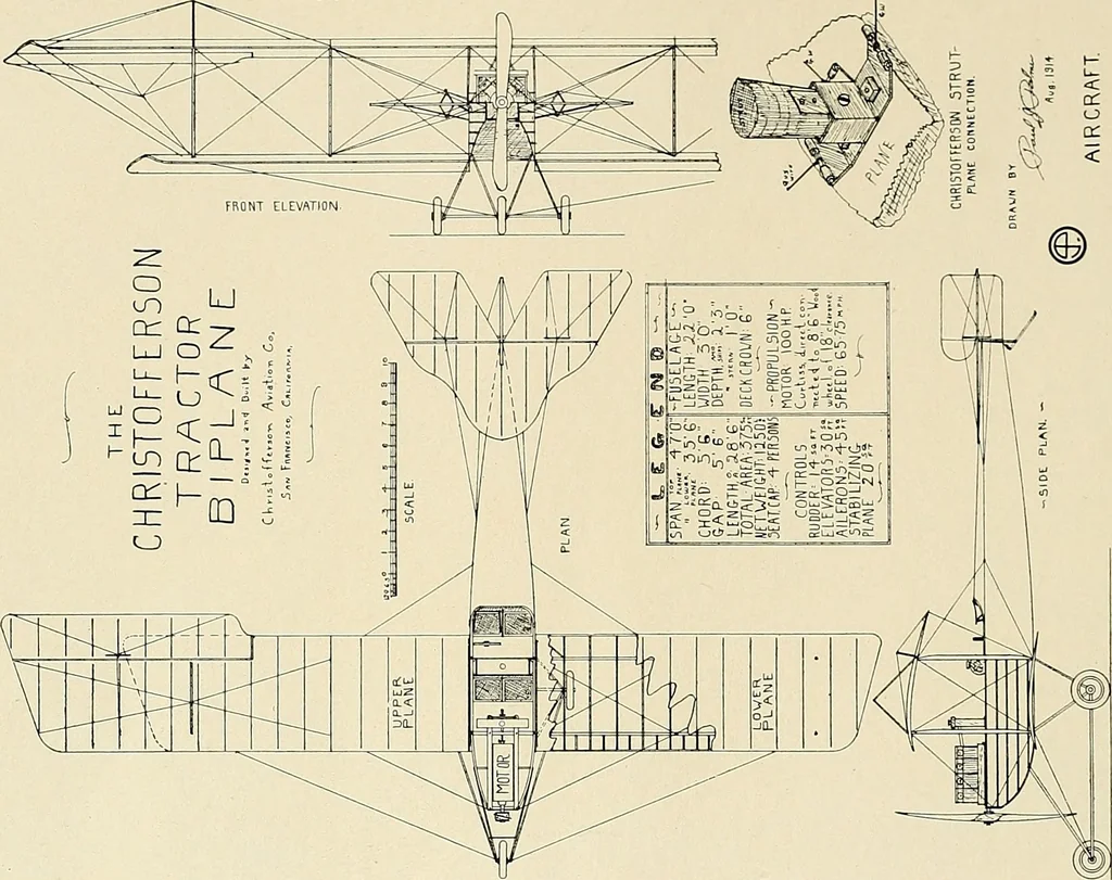 An illustration from Aircraft, 1910, leaf 139