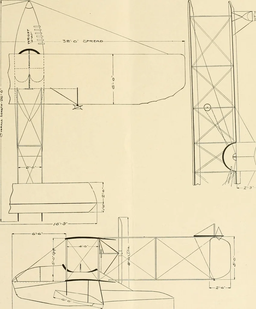 An illustration from Aircraft, 1910, leaf 88