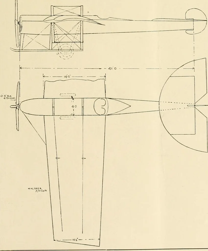 An illustration from Aircraft, 1910, leaf 92