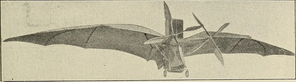 An illustration from Airships past and present, together with chapters on the use of balloons in connection with meteorology, photography and the carrier pigeon, 1908, leaf 120