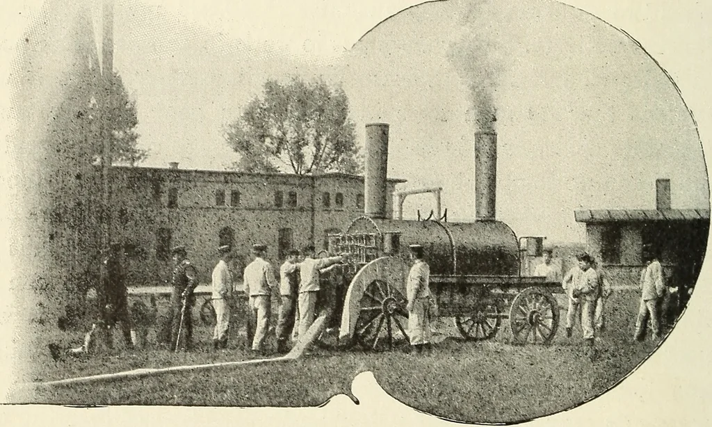 An illustration from Airships past and present, together with chapters on the use of balloons in connection with meteorology, photography and the carrier pigeon, 1908, leaf 163