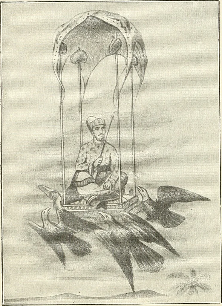 An illustration from Airships past and present, together with chapters on the use of balloons in connection with meteorology, photography and the carrier pigeon, 1908, leaf 23
