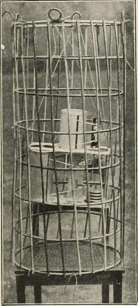 An illustration from Airships past and present, together with chapters on the use of balloons in connection with meteorology, photography and the carrier pigeon, 1908, leaf 276