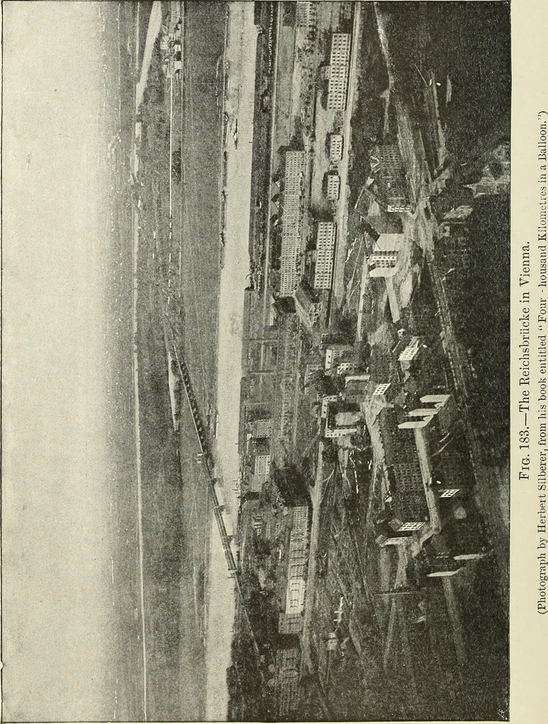 An illustration from Airships past and present, together with chapters on the use of balloons in connection with meteorology, photography and the carrier pigeon, 1908, leaf 311