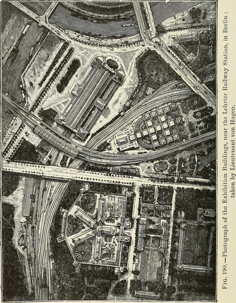 An illustration from Airships past and present, together with chapters on the use of balloons in connection with meteorology, photography and the carrier pigeon, 1908, leaf 327