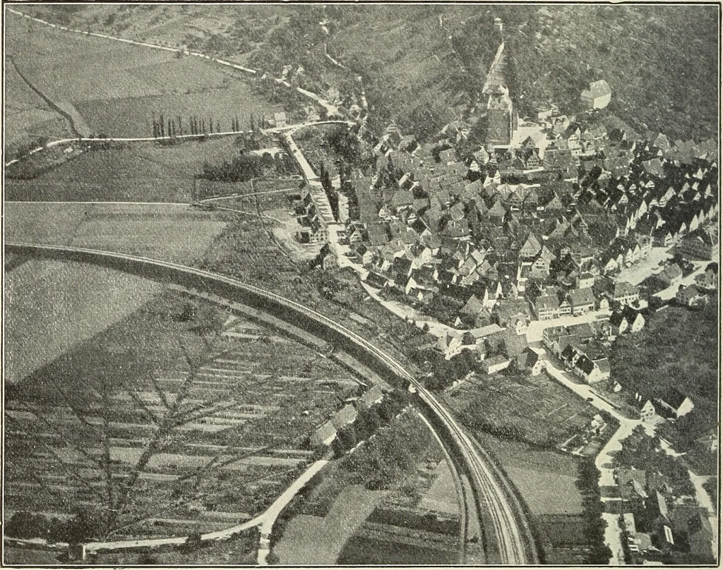 An illustration from Airships past and present, together with chapters on the use of balloons in connection with meteorology, photography and the carrier pigeon, 1908, leaf 349