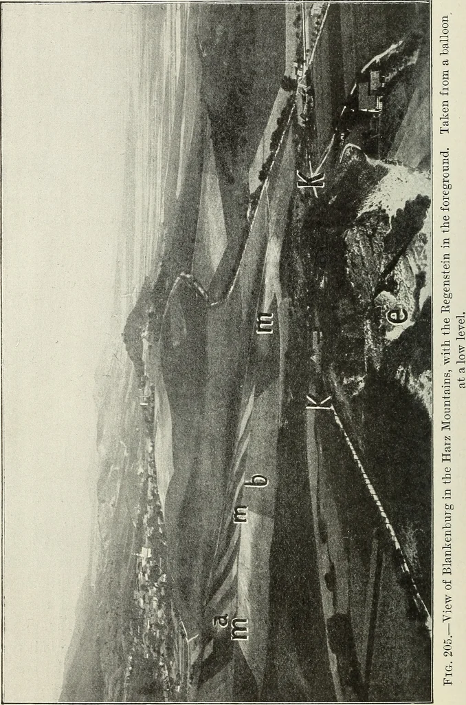 An illustration from Airships past and present, together with chapters on the use of balloons in connection with meteorology, photography and the carrier pigeon, 1908, leaf 351