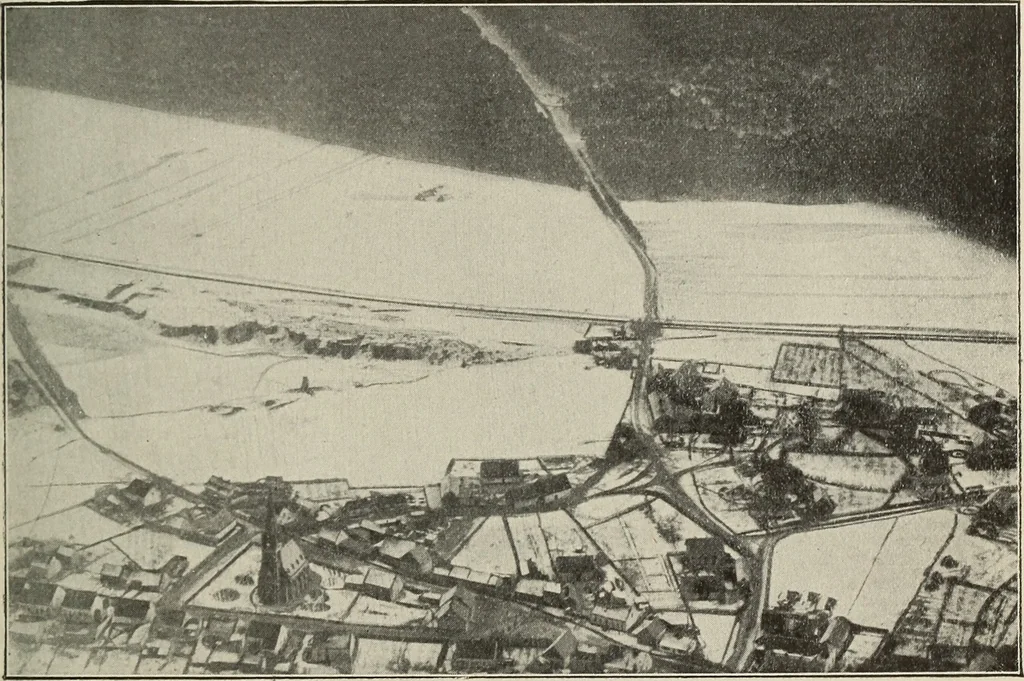 An illustration from Airships past and present, together with chapters on the use of balloons in connection with meteorology, photography and the carrier pigeon, 1908, leaf 354