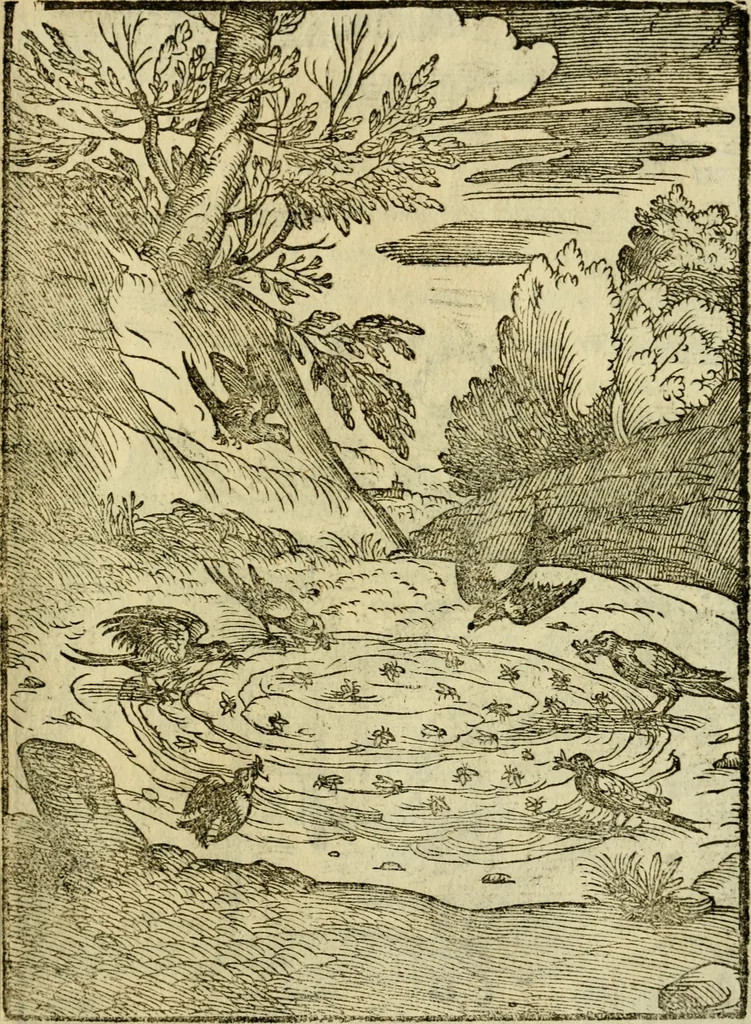 An illustration from Aisopou mythoi, 1644, leaf 102