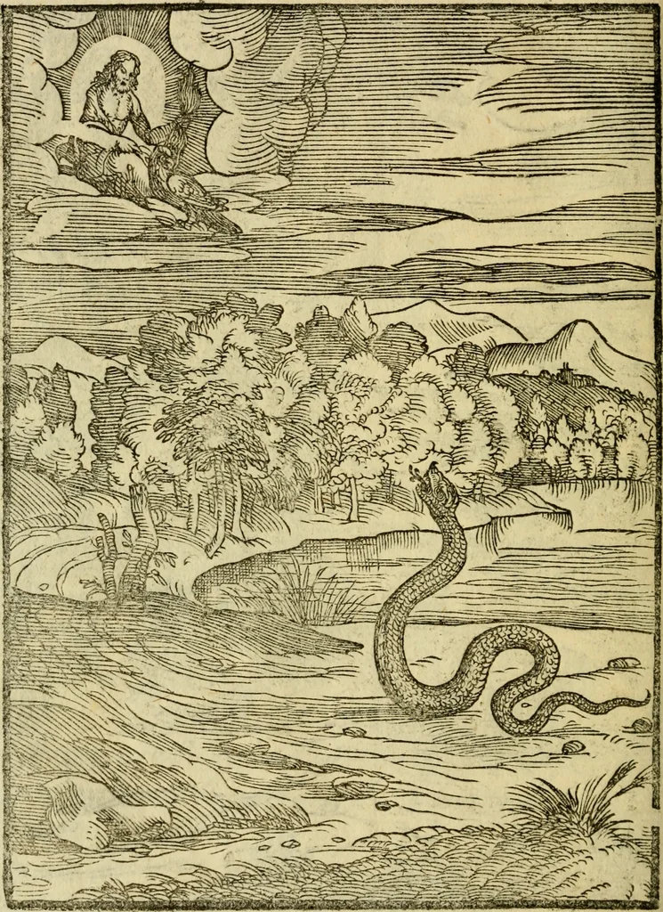 An illustration from Aisopou mythoi, 1644, leaf 125