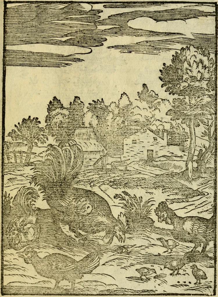 An illustration from Aisopou mythoi, 1644, leaf 22