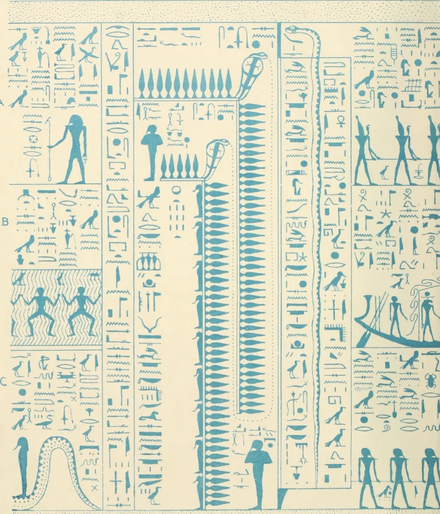 An illustration from The alabaster sarcophagus of Oimeneptah I., king of Egypt : now in Sir John Soane's Museum, Lincoln's Inn Fields, 1864, leaf 107