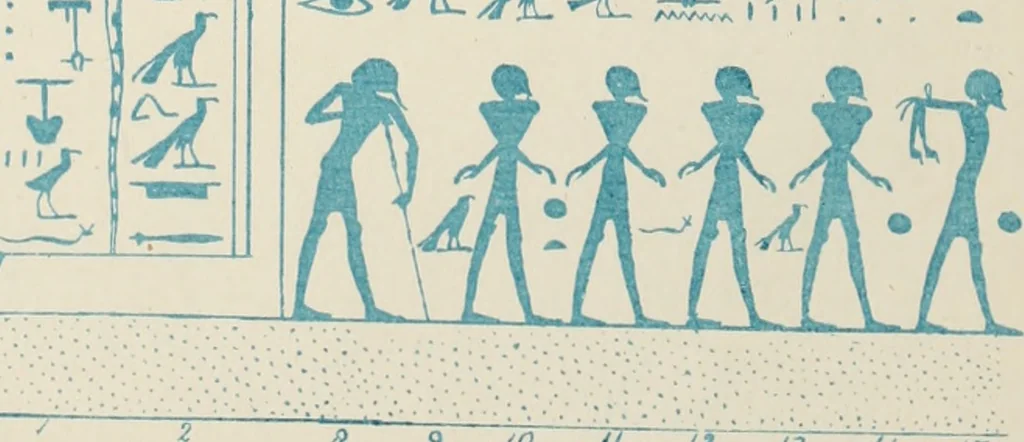 An illustration from The alabaster sarcophagus of Oimeneptah I., king of Egypt : now in Sir John Soane's Museum, Lincoln's Inn Fields, 1864, leaf 116