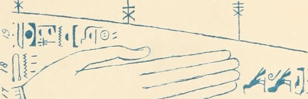 An illustration from The alabaster sarcophagus of Oimeneptah I., king of Egypt : now in Sir John Soane's Museum, Lincoln's Inn Fields, 1864, leaf 123