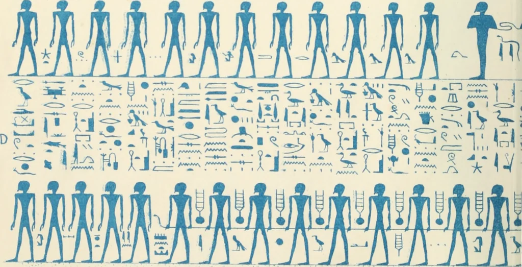 An illustration from The alabaster sarcophagus of Oimeneptah I., king of Egypt : now in Sir John Soane's Museum, Lincoln's Inn Fields, 1864, leaf 79