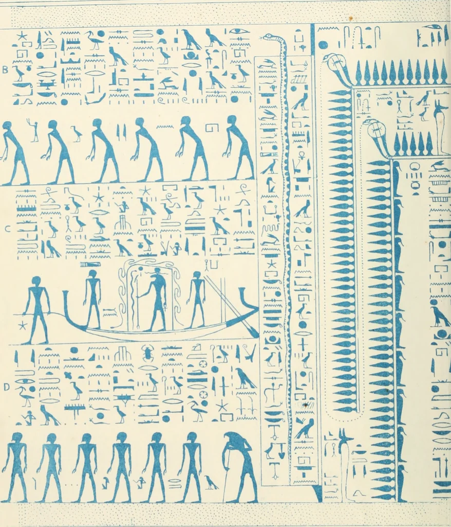 An illustration from The alabaster sarcophagus of Oimeneptah I., king of Egypt : now in Sir John Soane's Museum, Lincoln's Inn Fields, 1864, leaf 83