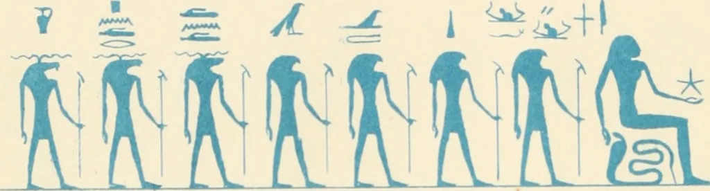 An illustration from The alabaster sarcophagus of Oimeneptah I., king of Egypt : now in Sir John Soane's Museum, Lincoln's Inn Fields, 1864, leaf 91