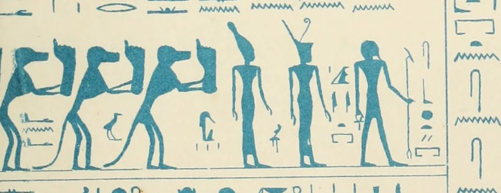 An illustration from The alabaster sarcophagus of Oimeneptah I., king of Egypt : now in Sir John Soane's Museum, Lincoln's Inn Fields, 1864, leaf 92